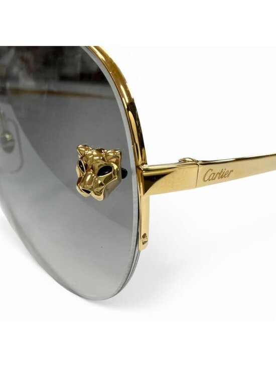 Cartier Panthere de Cartier Two Bridge Gradient Lens Eyewear Sunglasses Gold main image 7
